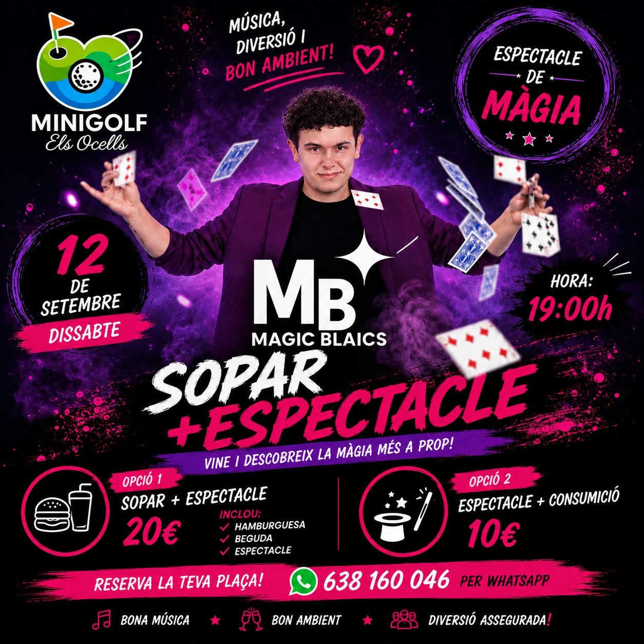 Sopar + Espectacle de Màgia amb Magic Blaics
